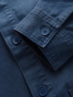 Next Bleu - Veste-chemise à poche à ourlet Clearance