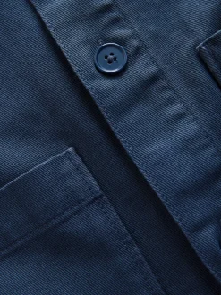 Next Bleu - Veste-chemise à poche à ourlet Clearance