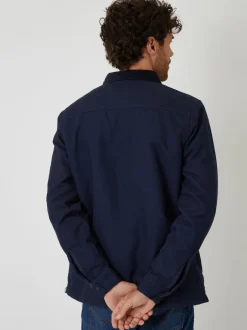 Threadbare Bleu - Veste-chemise doublée de peau de mouton