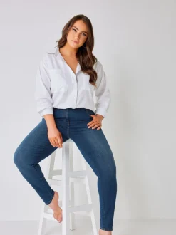 Yours Curve Bleu - Skinny Stretch AVA Jeans New