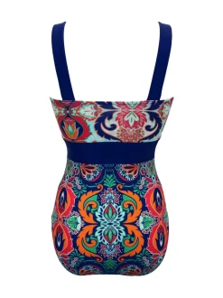 Pour Moi - Maillot de bain Palm Springs color block pour le contrôle du ventre Bleu aqua Hot