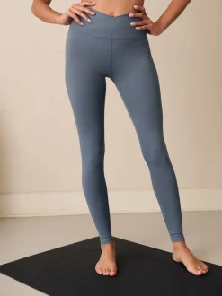Next Bleu ardoise - Leggings enveloppants de yoga actif Clearance