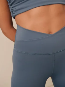 Next Bleu ardoise - Leggings enveloppants de yoga actif Clearance