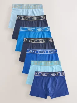 Next - Lot de 7 boxers (2-16ans) Bleu avec ceinture Or Clearance