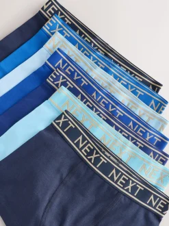 Next - Lot de 7 boxers (2-16ans) Bleu avec ceinture Or Clearance