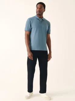 Next - Ajustement régulier - Polo Manches courtes Pique Bleu avio