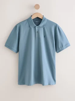 Next - Ajustement régulier - Polo Manches courtes Pique Bleu avio