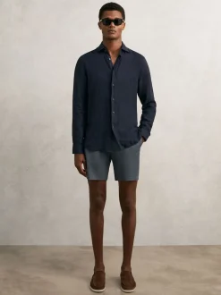 Reiss Bleu avio - Short chino casual Wicket coupe courte Clearance