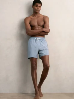 Reiss Bleu avio - Short de bain à cordon imprimé géométrique Tito Best