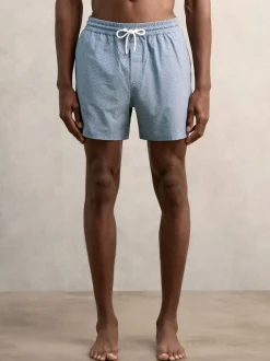 Reiss Bleu avio - Short de bain à cordon imprimé géométrique Tito Best