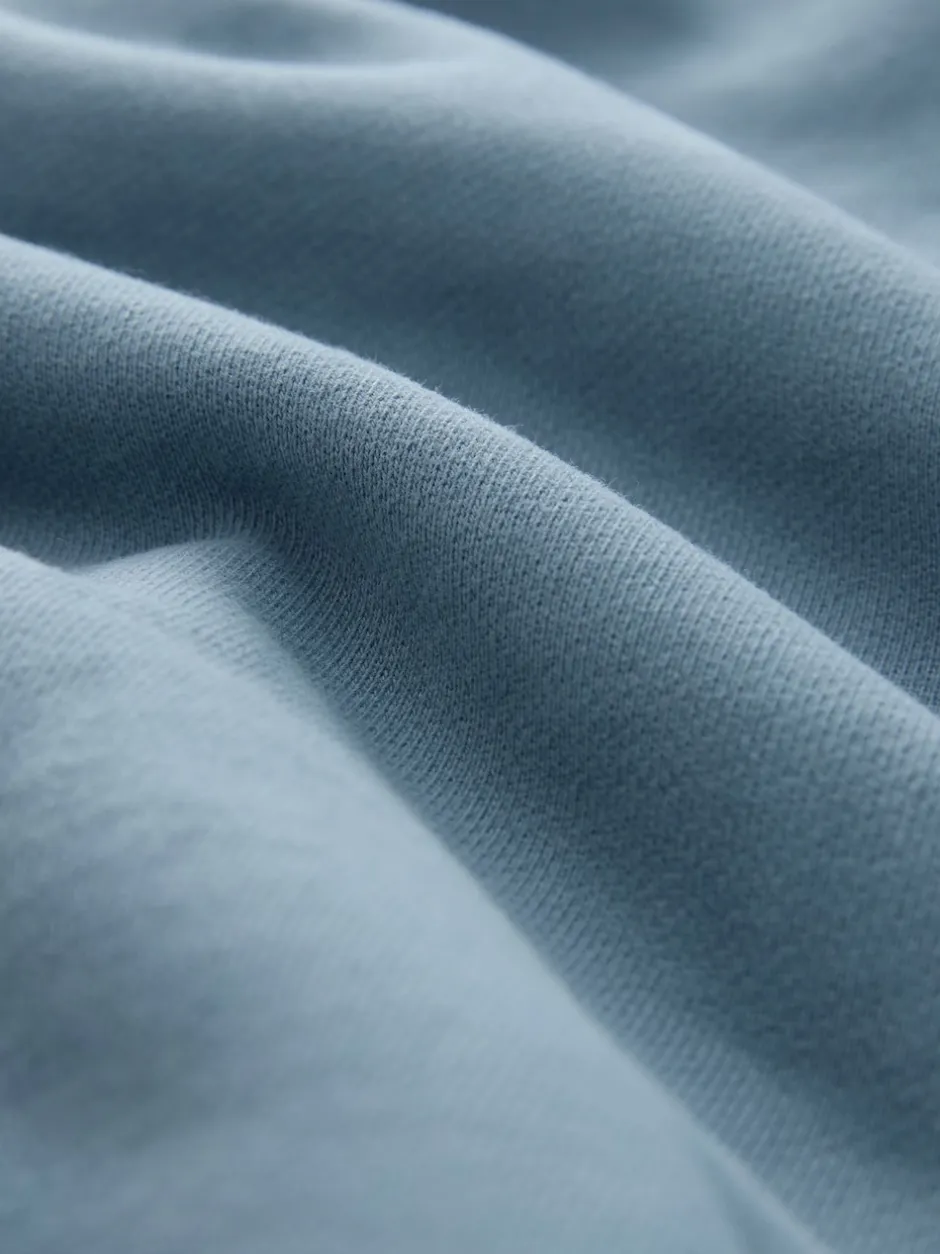 Next Bleu avio - Sweat-shirt épais délavé à col zippé Clearance