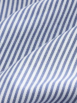 Next Bleu Bengal - Chemises Oxford à col boutonné Rayure Easy Iron Online