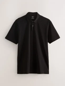 Next - Polo en jersey Manches courtes 3 Pack Bleu canard/Noir/Rouge rouille New