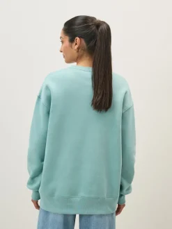 Nike - Sweat-shirt en polaire oversize à col rond Bleu Cannon Online