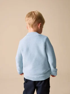 Next - Cardigan zippé (3mths-7yrs) Bleu clair New