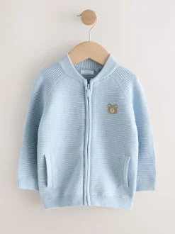 Next - Cardigan zippé (3mths-7yrs) Bleu clair New