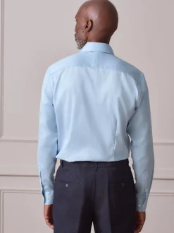 Next Bleu clair - Chemise Signature en coton satiné Best