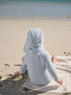 Next Bleu clair - Ensemble maillot de bain et chapeau anti-soleil rayé (3mois-7ans) Best