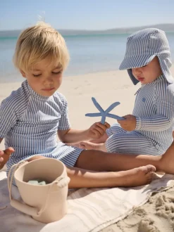 Next Bleu clair - Ensemble maillot de bain et chapeau anti-soleil rayé (3mois-7ans) Best