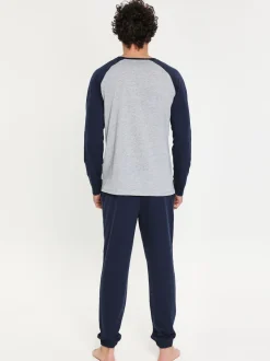 Threadbare - Ensemble pyjama Blend manches longues Bleu clair Clearance
