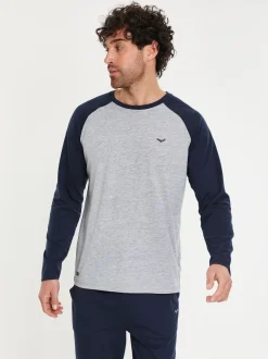 Threadbare - Ensemble pyjama Blend manches longues Bleu clair Clearance