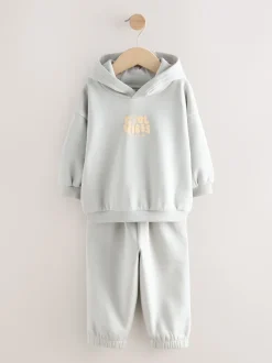 Next Bleu clair - Ensemble sweat à capuche et jogging imprimé Cool Vibes (3mois7ans)