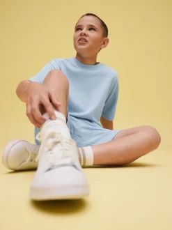 Next Bleu clair - Ensemble t-shirt et short texturé Manchester Courts (3-16ans) Hot