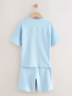 Next Bleu clair - Ensemble t-shirt et short texturé Manchester Courts (3-16ans) Hot
