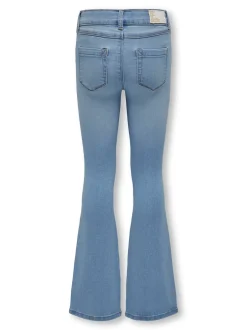 ONLY KIDS Bleu clair - Jeans de jambe évasée avec taille ajustable Hot