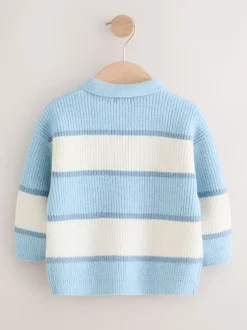 Next Bleu clair - Polo de rugby à rayures en maille (3mois7ans) Sale