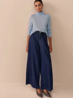 Next Bleu clair - Pull à col roulé 100% laine mérinos N.premium Discount