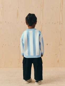 Next - Pull col rond en maille (3mois-7ans) Bleu clair Best