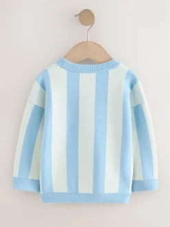 Next - Pull col rond en maille (3mois-7ans) Bleu clair Best