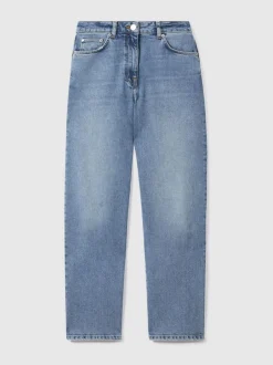 Reiss Bleu clair - Selin Rise Straight Leg Jeans Sale