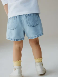 Next Bleu clair - Short en jean à enfiler (3mois10ans) Hot