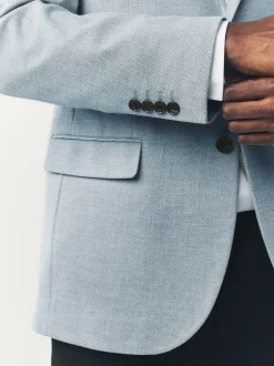 Next Bleu clair - Slim Fit (Slim Fit) - Blazer intelligent texturé Discount
