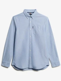 Superdry Bleu clair - Essentials Oxford Chemises Best