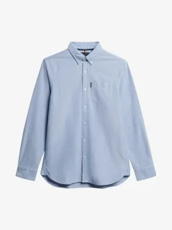 Superdry Bleu clair - Essentials Oxford Chemises Best
