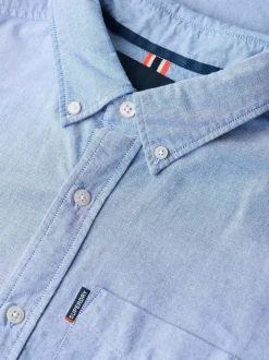 Superdry Bleu clair - Essentials Oxford Chemises Best