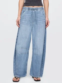 Gap Bleu clair délavé - Jeansfer à cheval ultra-doux taille moyenne Outlet