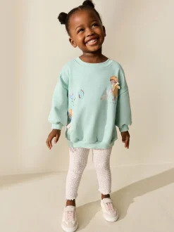 Next Bleu clair motif fée - Ensemble Sweatshirt et Leggings (3mths-7yrs) Outlet