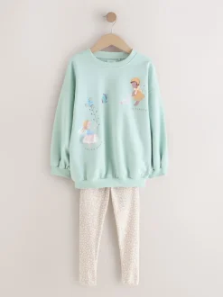 Next Bleu clair motif fée - Ensemble Sweatshirt et Leggings (3mths-7yrs) Outlet