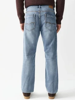 Next Bleu clair vintage - - Jeans stretch de confort Ajustement droit Clearance