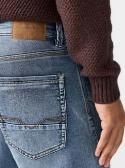 Next Bleu clair vintage - - Jeans stretch de confort Ajustement droit Clearance