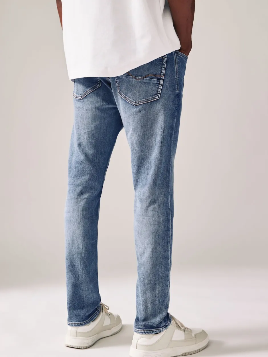 Next - Skinny Fit (Skinny Fit) - Jeans stretch de confort Bleu clair vintage