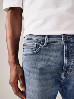 Next - Skinny Fit (Skinny Fit) - Jeans stretch de confort Bleu clair vintage