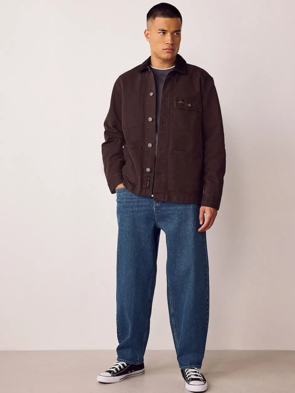 Next Bleu classique vintage - - délavé vintage Denim Jeans Coupe ballon New