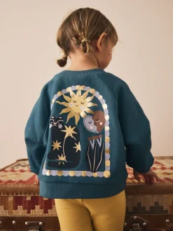 Next - Sweat à col ras du cou (3mths-7yrs) Bleu Céleste Outlet