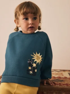 Next - Sweat à col ras du cou (3mths-7yrs) Bleu Céleste Outlet