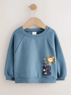 Next - Sweat à col ras du cou (3mths-7yrs) Bleu Céleste Outlet